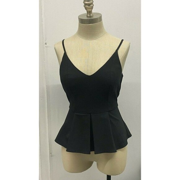 NWT Topshop Peplum Top Zipper Opens Fully Exposed Back - Picture 3 of 8